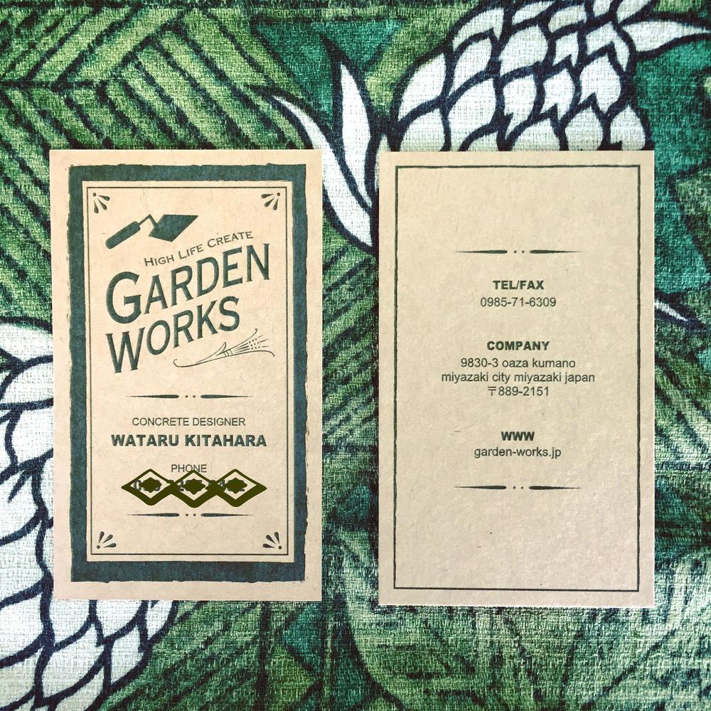 「GARDEN WORKS」様 名刺