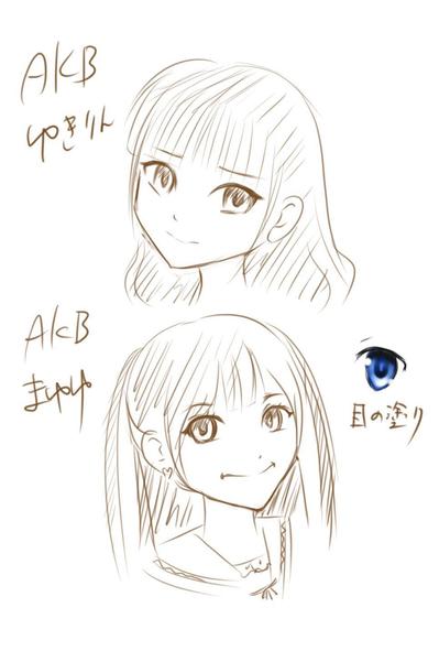 アイドル似顔絵ラフ