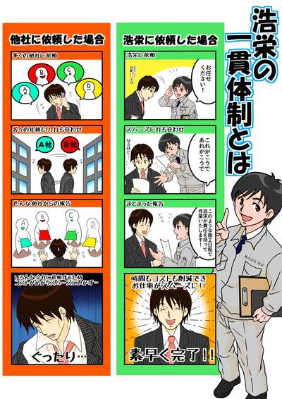 株式会社浩栄・会社ＰＲサイト4コマ漫画