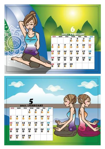 yogaのイラスト、キャラクターデザイン