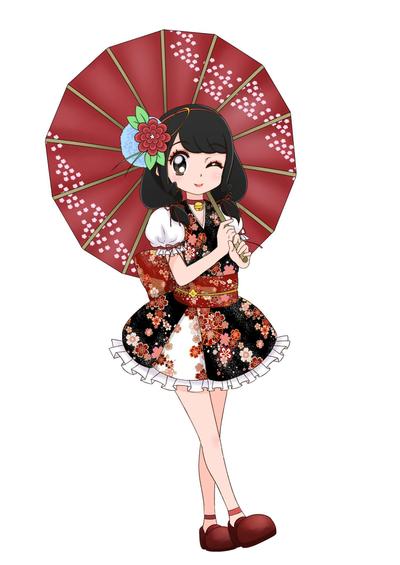 和柄かわいい女の子