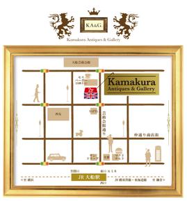 英国アンティークインテリアショップの地図