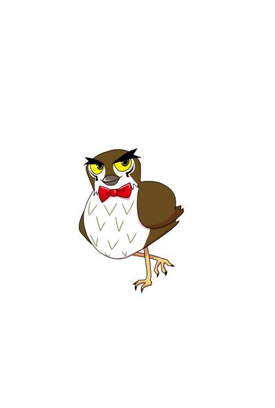 インフラ会社の社内キャラクター（ふくろう）