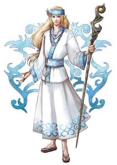 ソーシャルゲームキャライラスト（エルフ男性シャーマン）