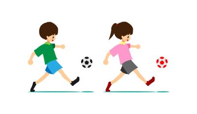 サッカー少年、サッカー少女