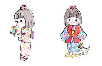 和装の女の子　