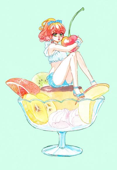 ケーキと女の子のシリーズから①