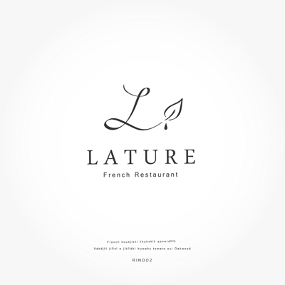 フレンチレストラン「LATURE」様のロゴ作成