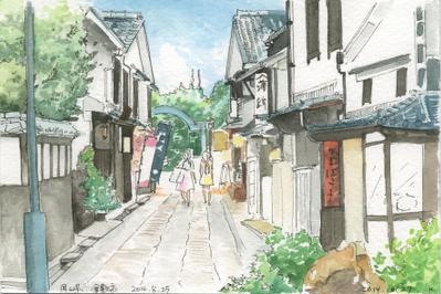 街の風景画