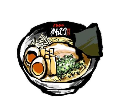 筆書きイラスト らーめん