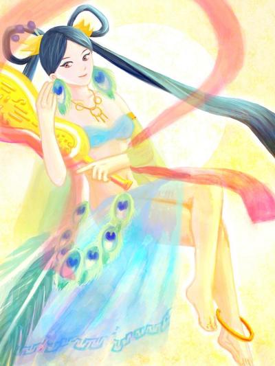 オリジナルイラスト・天女