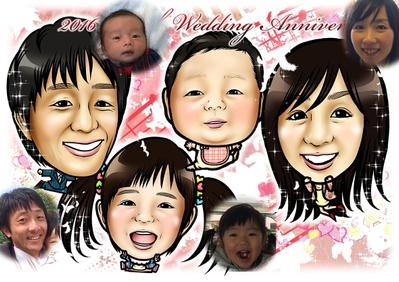 ご家族似顔絵