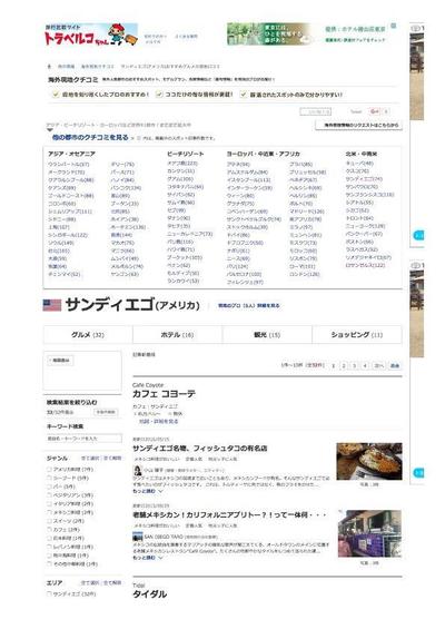 旅行webサイト「トラベルコちゃん」でサンディエゴのおすすめ情報を紹介