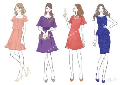 「美人だけが知っている似合う服の法則」イラスト