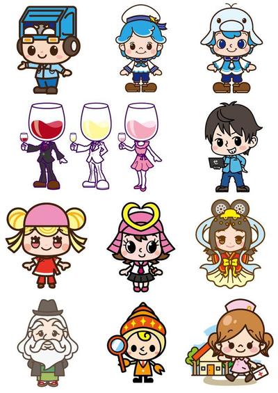 人間タイプのキャラクターサンプルを制作しました