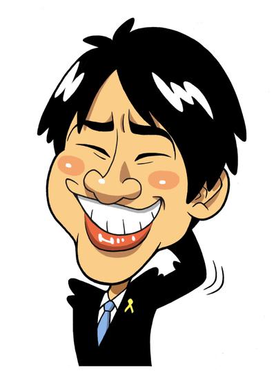 【名刺用】生命保険社員の似顔絵
