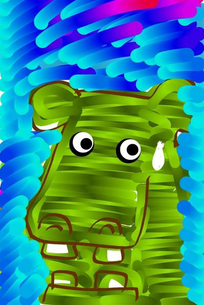 動物イラスト　かば