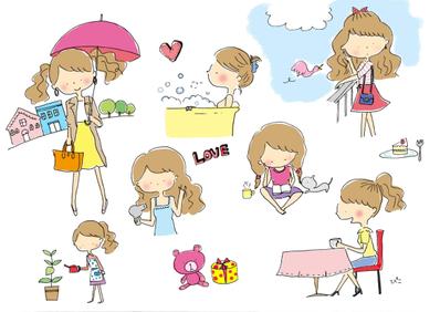 女性誌イラストサンプル