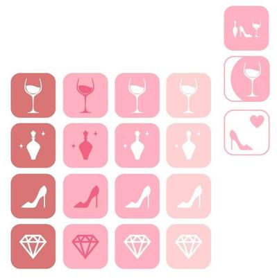 女性向けアプリのロゴ作成