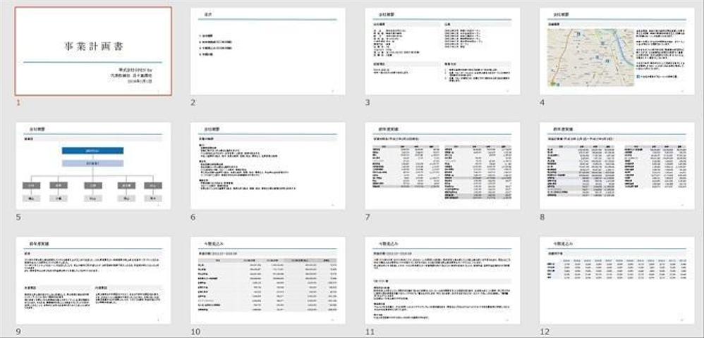 事業計画書テンプレート