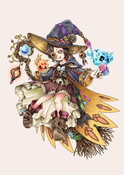 魔法使いキャラクターを制作しました