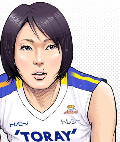 似顔絵（女子バレーボール選手）ました