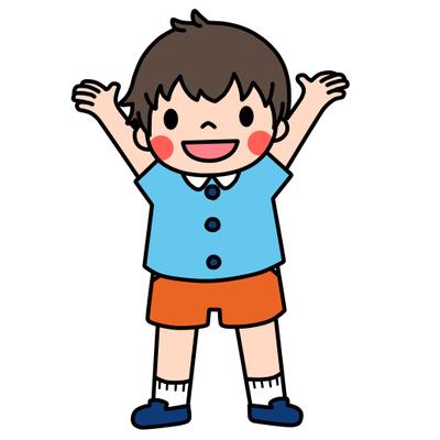 学校教材　男の子　着色