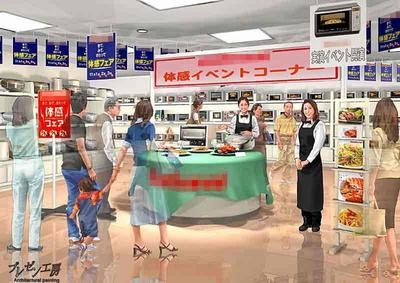 販促実演のパース
