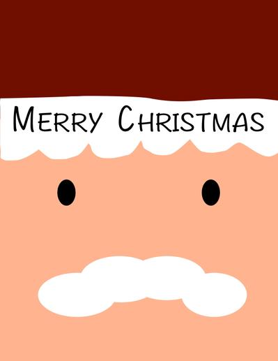 クリスマスカード（サンタがやってきた）