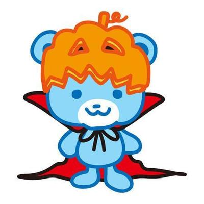 ハロウィンのためのクマのキャラクター