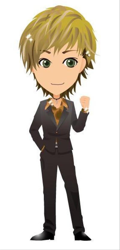 ホスト風キャラクターイラスト