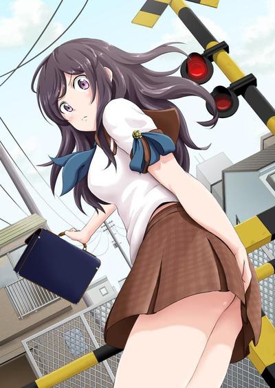 踏切少女