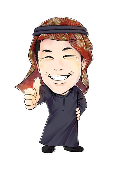似顔絵（青年・男性）