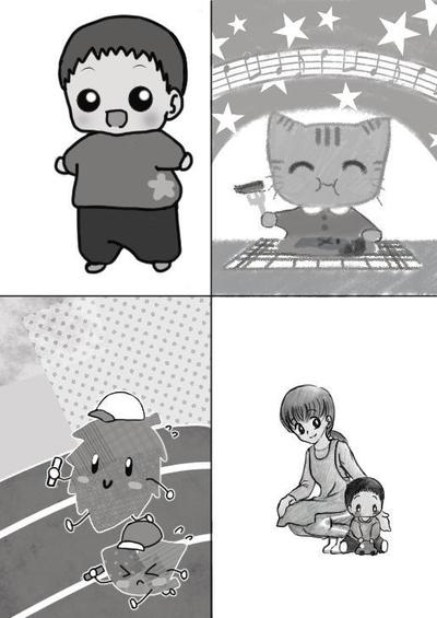 ちびっこカット(モノクロ)