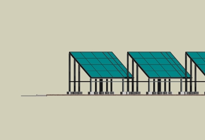 太陽光発電施設の３Dイメージパース