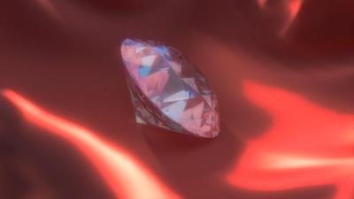 ブリリアンカットのダイヤモンド。3DCGです。