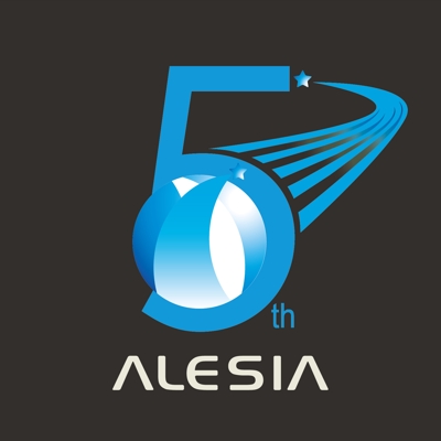 アレシアの設立5周年記念ロゴ