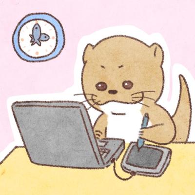 【シンプル】オエカキカワウソ