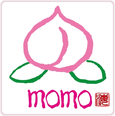 筆文字ロゴ・momo 白 (AAA-018)