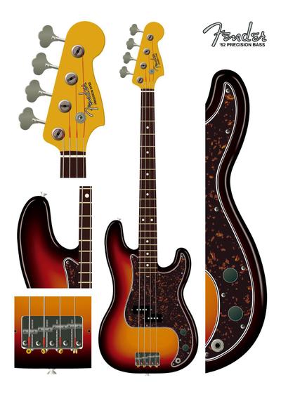 リアル・イラスト/Illustrator　Fender PRECISION BASS ’62