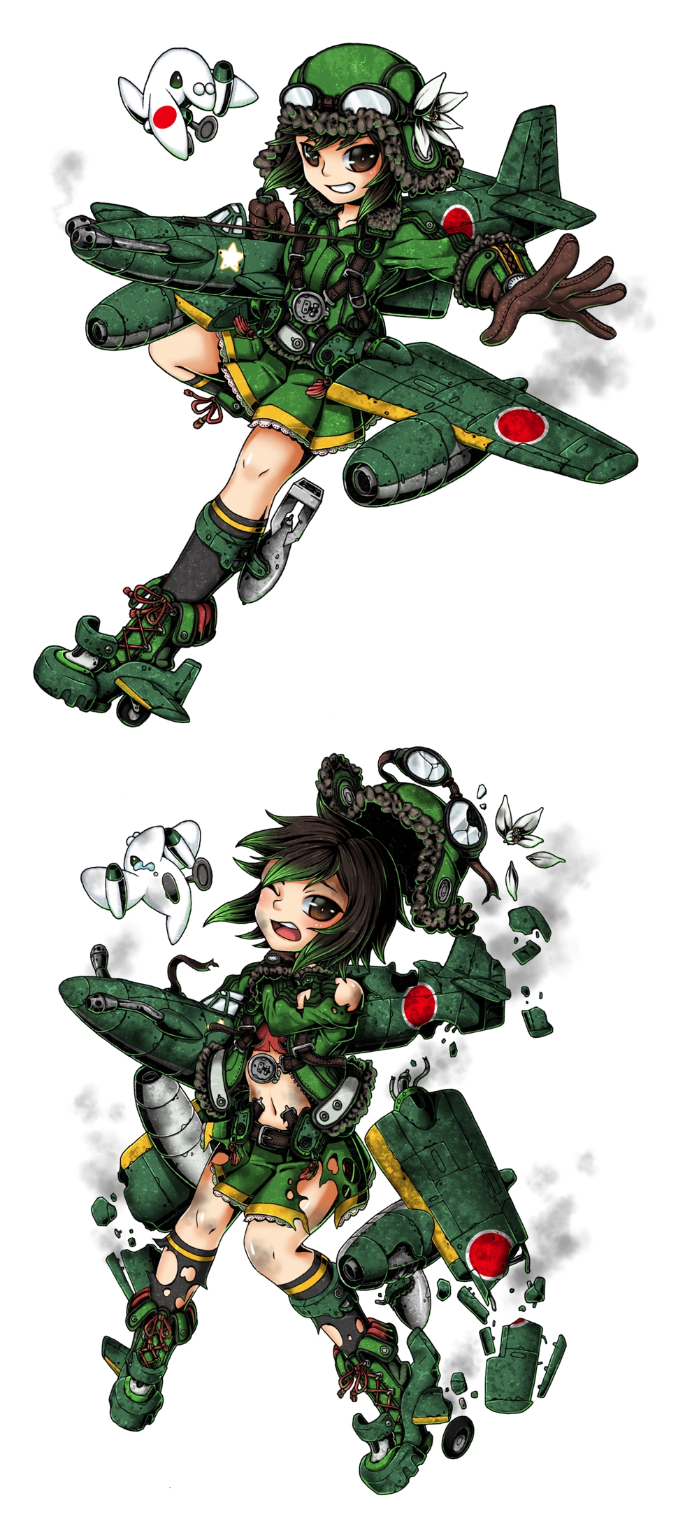 「零戦これくしょん-GREEN GIANT-」から戦闘機擬人化「特殊攻撃機　橘花」