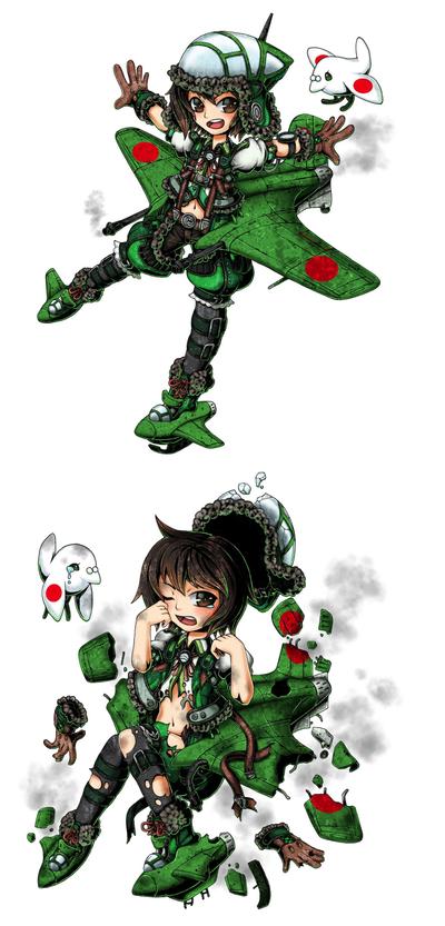 「零戦これくしょん-GREEN GIANT-」から戦闘機擬人化「局地戦闘機　秋水」