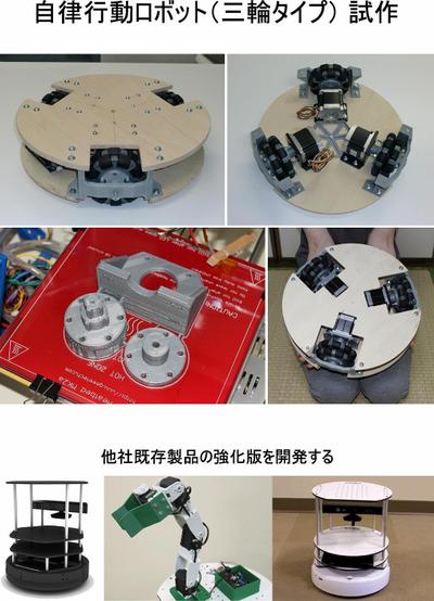 自律行動ロボット（三輪タイプ）試作