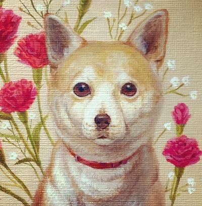 愛犬の似顔絵