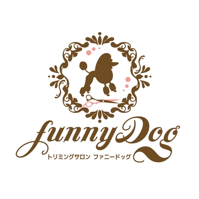 「funnyDog」トリミングサロン・ファニードッグのロゴ