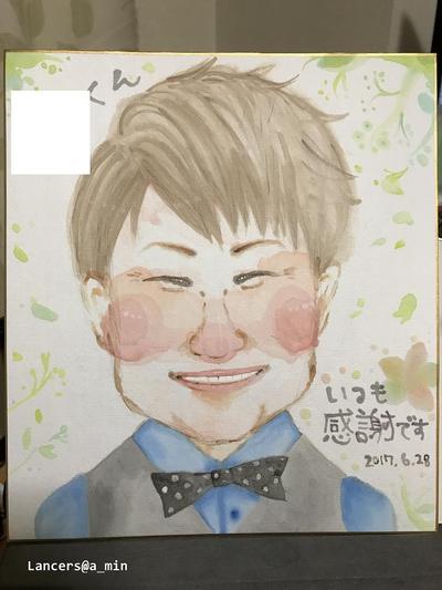 似顔絵色紙の制作