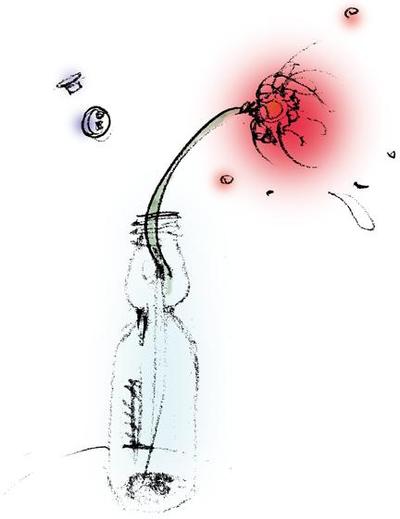 ラムネの花瓶