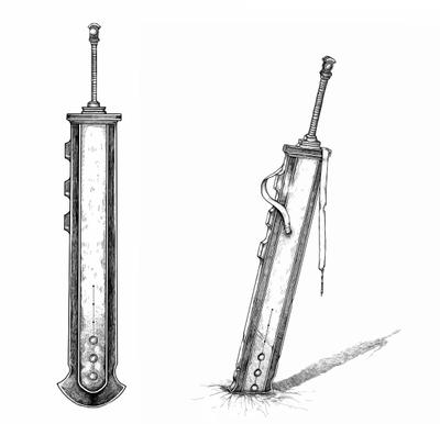 楽曲のイメージに沿った剣のデザイン
