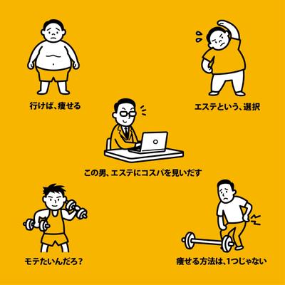 ダイエットエステのキャラクターデザイン