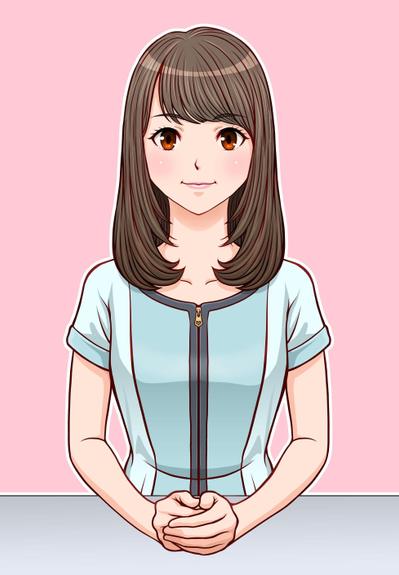 女子アナ風イラスト